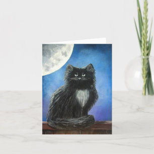 Black Cat Note Card
