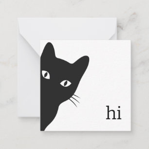 Black Cat Note Card (Blank Inside)