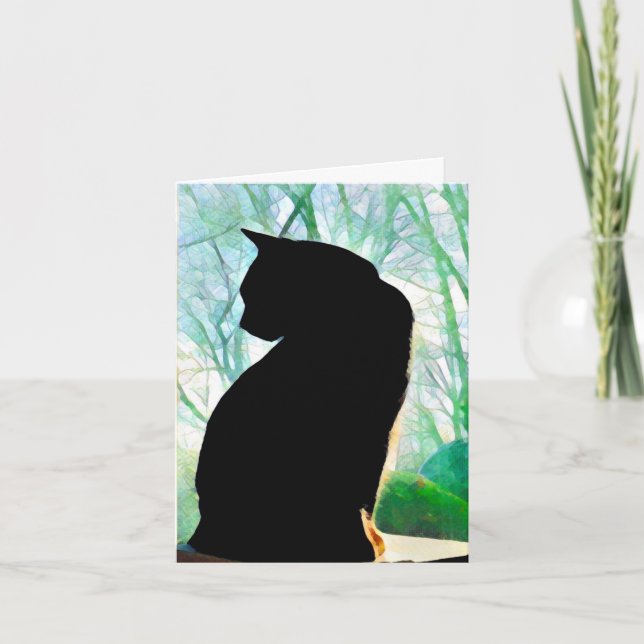 Black Cat Note Cards (Front)