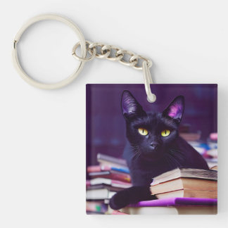 Black Cat of the Witch's Bookshop - Keychain