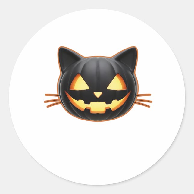 Black Cat on a Bicycle Black Cat Art Classic T-Shi Classic Round Sticker (Front)