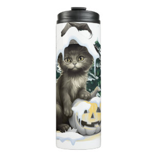 Black Cat On A Jack Thermal Tumbler