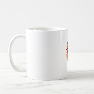 Black Cat On Floral Moon Pumpkin Black Cat Hallowe Coffee Mug