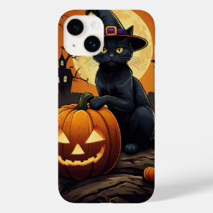 Black Cat on Pumpkin Case-Mate iPhone 14 Case