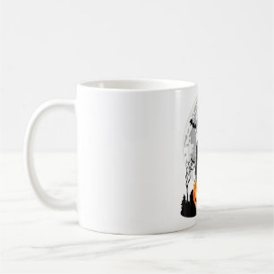 Black Cat On Pumpkin Full Moon Halloween Costume Coffee Mug