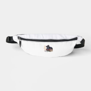 Black Cat on Spell Books Classic T-Shirt Bum Bags