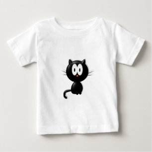 Black Cat on white background Baby T-Shirt