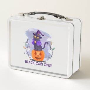 Black Cat Only Metal Lunch Box