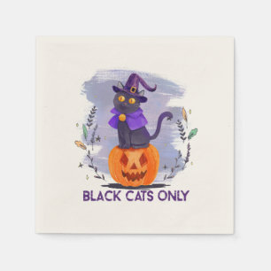 Black Cat Only Napkin
