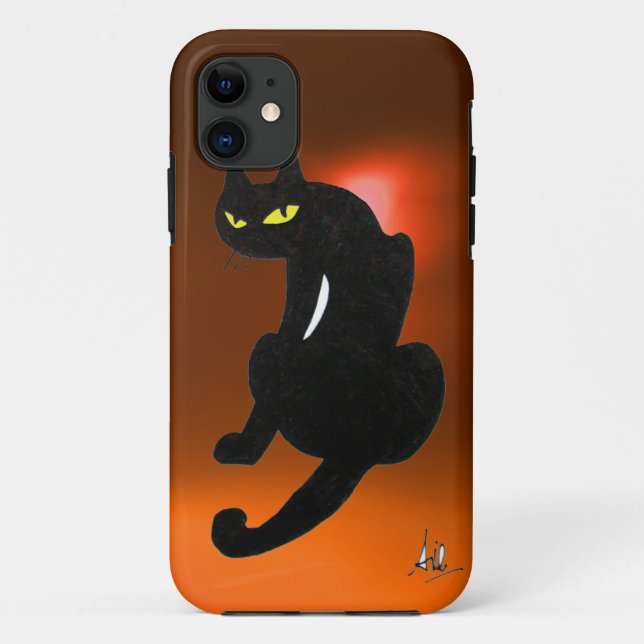 BLACK CAT orange Case-Mate iPhone Case (Back)
