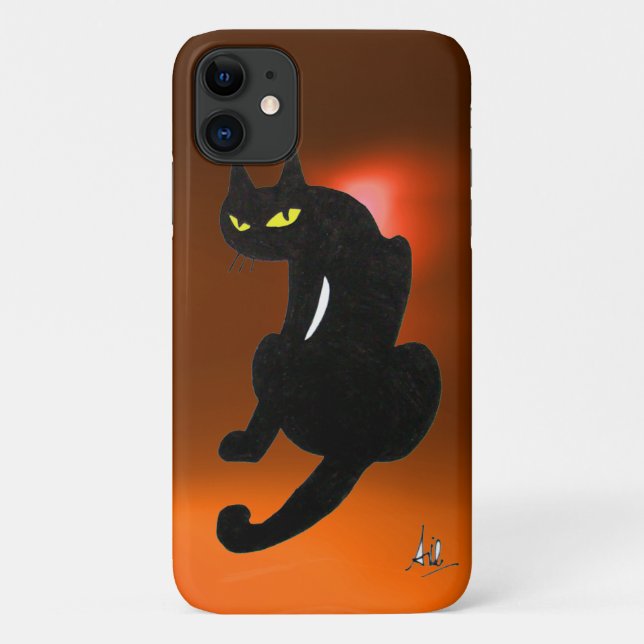 BLACK CAT orange Case-Mate iPhone Case (Back)