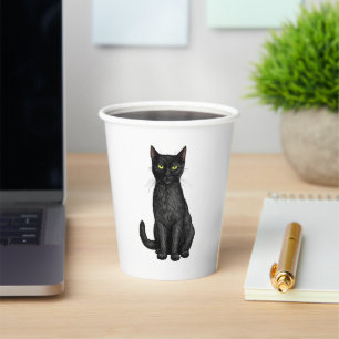 Black cat paper cups
