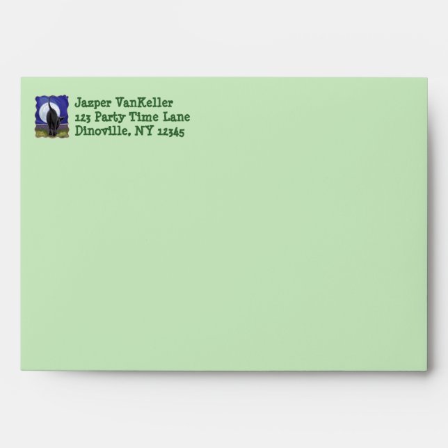 Black Cat Party Centre Envelopes (Front)