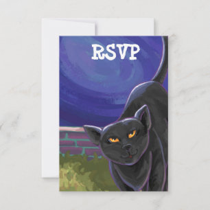 Black Cat Party Centre Invitation
