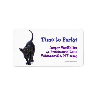Black Cat Party Centre Label