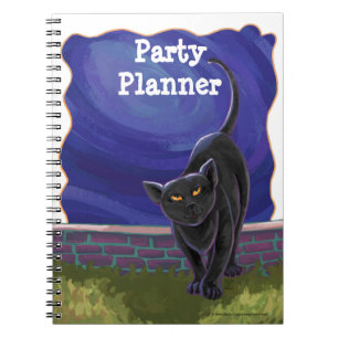 Black Cat Party Centre Notebook