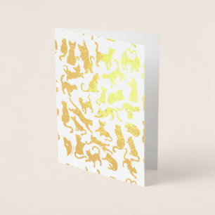 Black Cat Pattern Foil Card