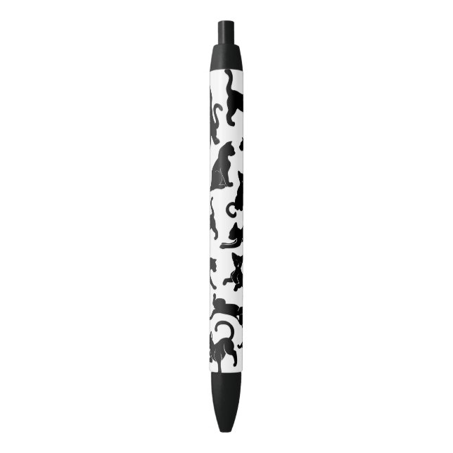 Black Cat Pattern Ink Pen (Front Vertical)