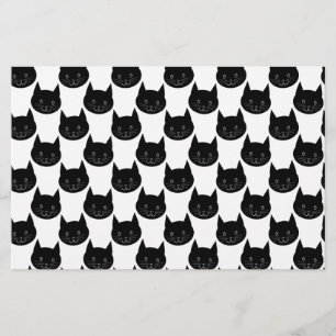 Black Cat Pattern. Stationery