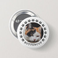 Black Cat Paw Prints Frame Pet Photo