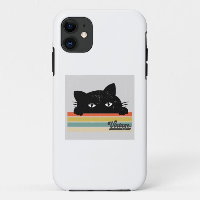 Black Cat Peeking  Case-Mate iPhone Case (Back)