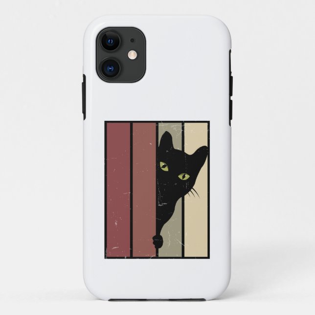 Black Cat Peeking  Case-Mate iPhone Case (Back)