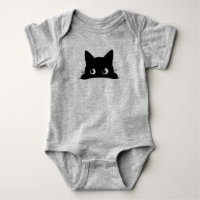 Black Cat Peeking Cute Halloween Fall Autumn Cat