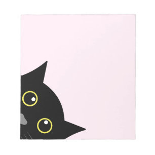 BLACK CAT PEEKING NOTE PAD STATIONERY