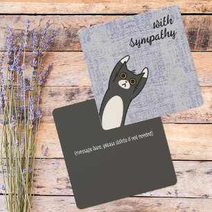 Black Cat Personalised Sympathy Card
