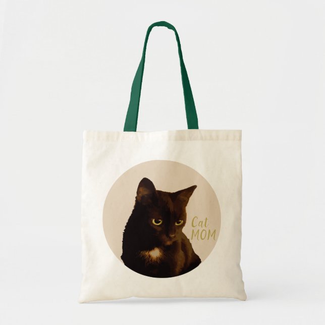  Black Cat pet boho style  Tote Bag (Front)