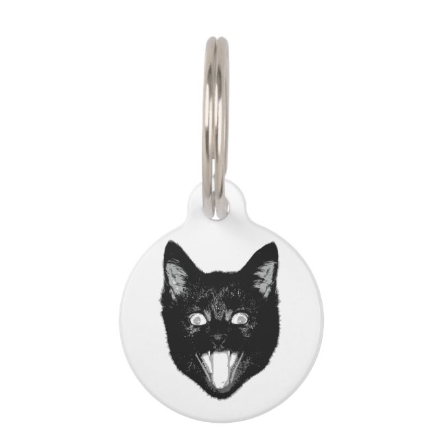 Black Cat Pet Tag (Front)