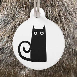 Black Cat Pet Tag