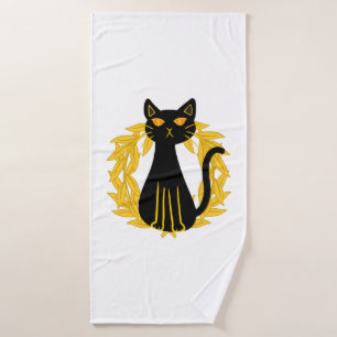 Black Cat Pets Horror Halloween Kids Bath Towel