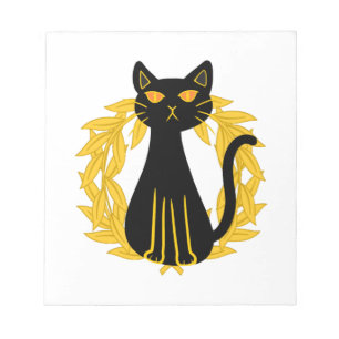 Black Cat Pets Horror Halloween Kids Notepad