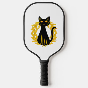 Black Cat Pets Horror Halloween Kids Pickleball Paddle