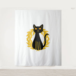 Black Cat Pets Horror Halloween Kids Tapestry
