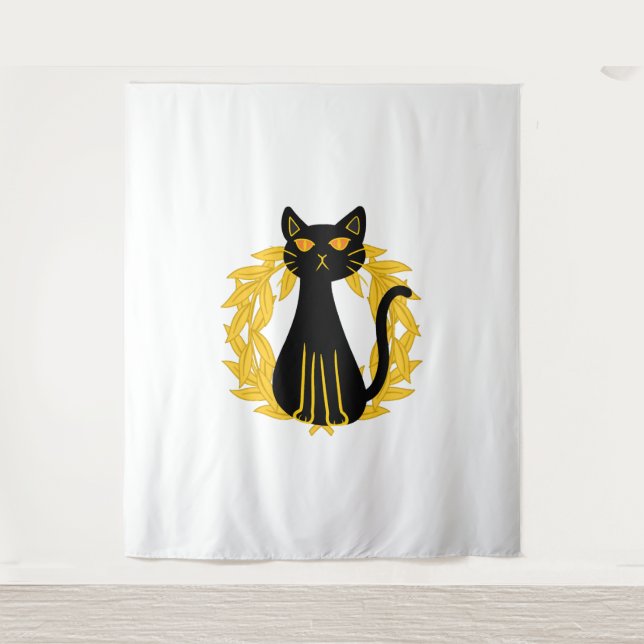 Black Cat Pets Horror Halloween Kids Tapestry (Front)