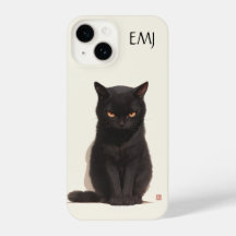 Black Cat Phone Case | Customisable