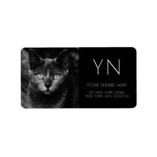 BLACK CAT PHOTOGRAPHY ADDRESS LABELS