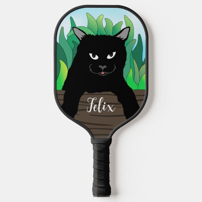Black Cat  Pickleball Paddle (Front)