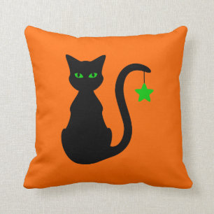 Black Cat Pillow