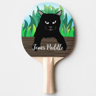 Black Cat Ping Pong Paddle