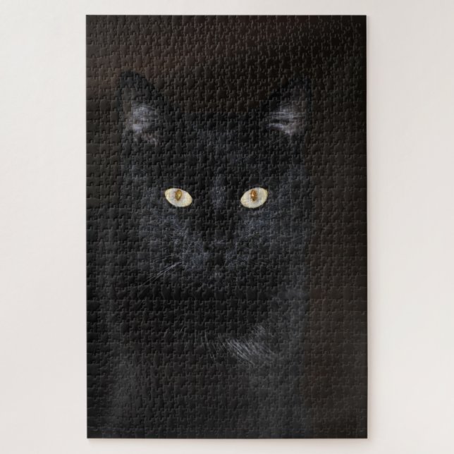 Black Cat Portrait Jigsaw Puzzle (Vertical)