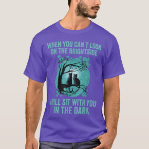 Black Cat Positive Words For Depression Women And T-Shirt