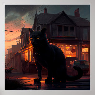 Black Cat Poster