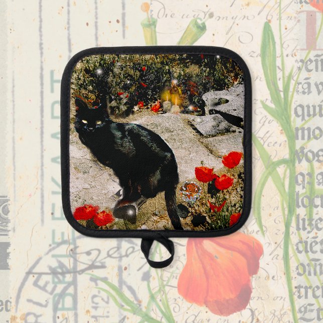 Black Cat Pot Holder (Creator Uploaded)
