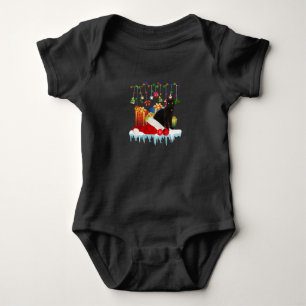Black Cat Present Of My Christmas Baby Bodysuit