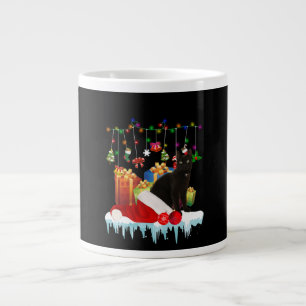 Black Cat Present Of My Christmas Large Coffee Mug