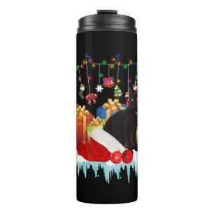 Black Cat Present Of My Christmas Thermal Tumbler