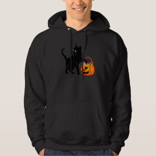 Black Cat Pumkin Halloween Costume Cat Kitten For Hoodie